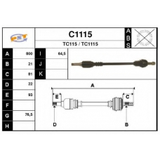 C1115 SNRA Приводной вал