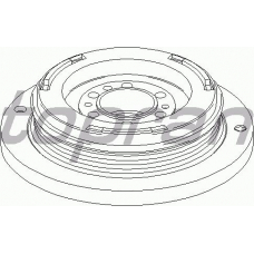 500 624 TOPRAN Ременный шкив, коленчатый вал