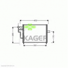 94-5924 KAGER Конденсатор, кондиционер