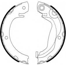 8DA 355 051-041 HELLA Комплект тормозных колодок, стояночная тормозная с