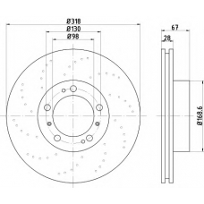 MDC1429 MINTEX Тормозной диск