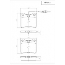 FBP4044 FI.BA Комплект тормозных колодок, дисковый тормоз