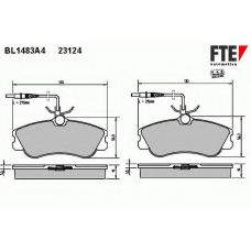 BL1483A4 FTE Комплект тормозных колодок, дисковый тормоз