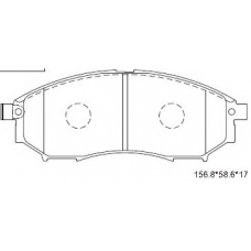 KD1755 ASIMCO Комплект тормозных колодок, дисковый тормоз