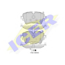 182211 ICER Комплект тормозных колодок, дисковый тормоз