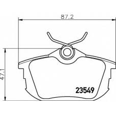 8DB 355 018-271 HELLA Комплект тормозных колодок, дисковый тормоз
