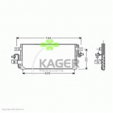 94-6149 KAGER Конденсатор, кондиционер