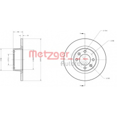 6110281 METZGER Тормозной диск