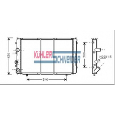 0916401 KUHLER SCHNEIDER Радиатор, охлаждение двигател