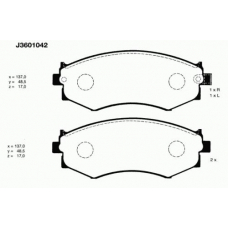 J3601042 NIPPARTS Комплект тормозных колодок, дисковый тормоз