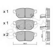 822-746-1 CIFAM Комплект тормозных колодок, дисковый тормоз