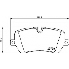 P 44 021 BREMBO Комплект тормозных колодок, дисковый тормоз