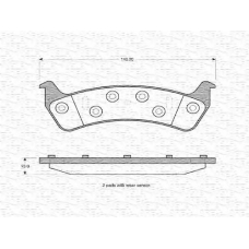 363702160634 MAGNETI MARELLI Комплект тормозных колодок, дисковый тормоз