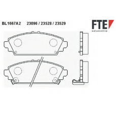 BL1667A2 FTE Комплект тормозных колодок, дисковый тормоз