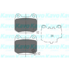KBP-6562 KAVO PARTS Комплект тормозных колодок, дисковый тормоз