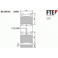 BL1467A2 FTE Комплект тормозных колодок, дисковый тормоз