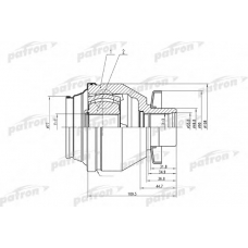 PCV4843 PATRON Шарнирный комплект, приводной вал