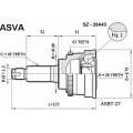 SZ-29A43 ASVA Шарнирный комплект, приводной вал