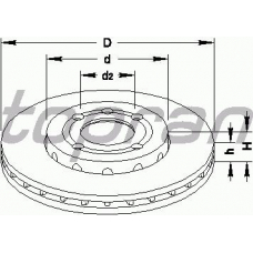 110 218 TOPRAN Тормозной диск