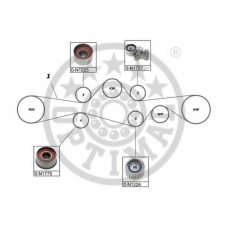 SK-1712 OPTIMAL Комплект ремня ГРМ