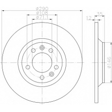 8DD 355 110-801 HELLA Тормозной диск