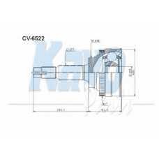 CV-6522 KAVO PARTS Шарнирный комплект, приводной вал