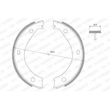 152-2300 WEEN Комплект тормозных колодок, стояночная тормозная с
