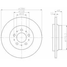 8DD 355 107-091 HELLA Тормозной диск