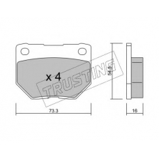 510.0 TRUSTING Комплект тормозных колодок, дисковый тормоз