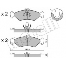 22-0571-0 METELLI Комплект тормозных колодок, дисковый тормоз