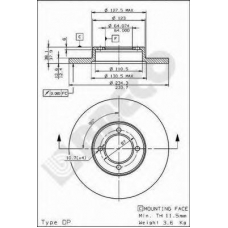 BS 7490 BRECO Тормозной диск