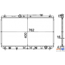 8MK 376 718-531 HELLA Радиатор, охлаждение двигателя