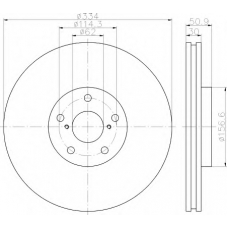 8DD 355 121-851 HELLA Тормозной диск