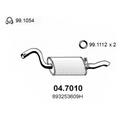 04.7010 ASSO Глушитель выхлопных газов конечный