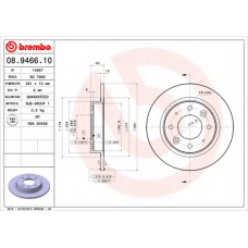 08.9466.10 BREMBO Тормозной диск