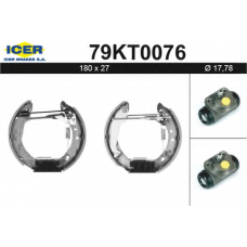 79KT0076 ICER Комплект тормозных колодок