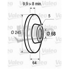 186294 VALEO Тормозной диск