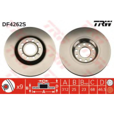 DF4262S TRW Тормозной диск