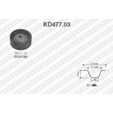 KD477.03 SNR Комплект ремня грм