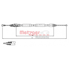 11.6804 METZGER Трос, стояночная тормозная система