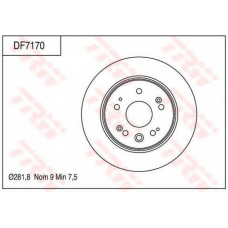 DF7170 TRW Тормозной диск