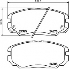 8DB 355 012-461 HELLA Комплект тормозных колодок, дисковый тормоз