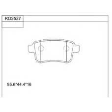 KD2527 ASIMCO Комплект тормозных колодок, дисковый тормоз