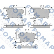 FO 932581 FOMAR ROULUNDS Комплект тормозных колодок, дисковый тормоз