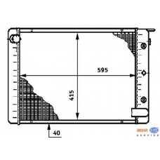 8MK 376 709-021 HELLA Радиатор, охлаждение двигателя