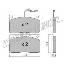 091.1 TRUSTING Комплект тормозных колодок, дисковый тормоз