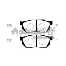 H025-07J ASHUKI Комплект тормозных колодок, дисковый тормоз