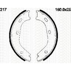 8100 69511 TRIDON Brake shoes