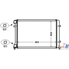 8MK 376 774-021 HELLA Радиатор, охлаждение двигателя