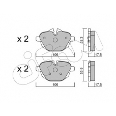 822-920-0 CIFAM Комплект тормозных колодок, дисковый тормоз